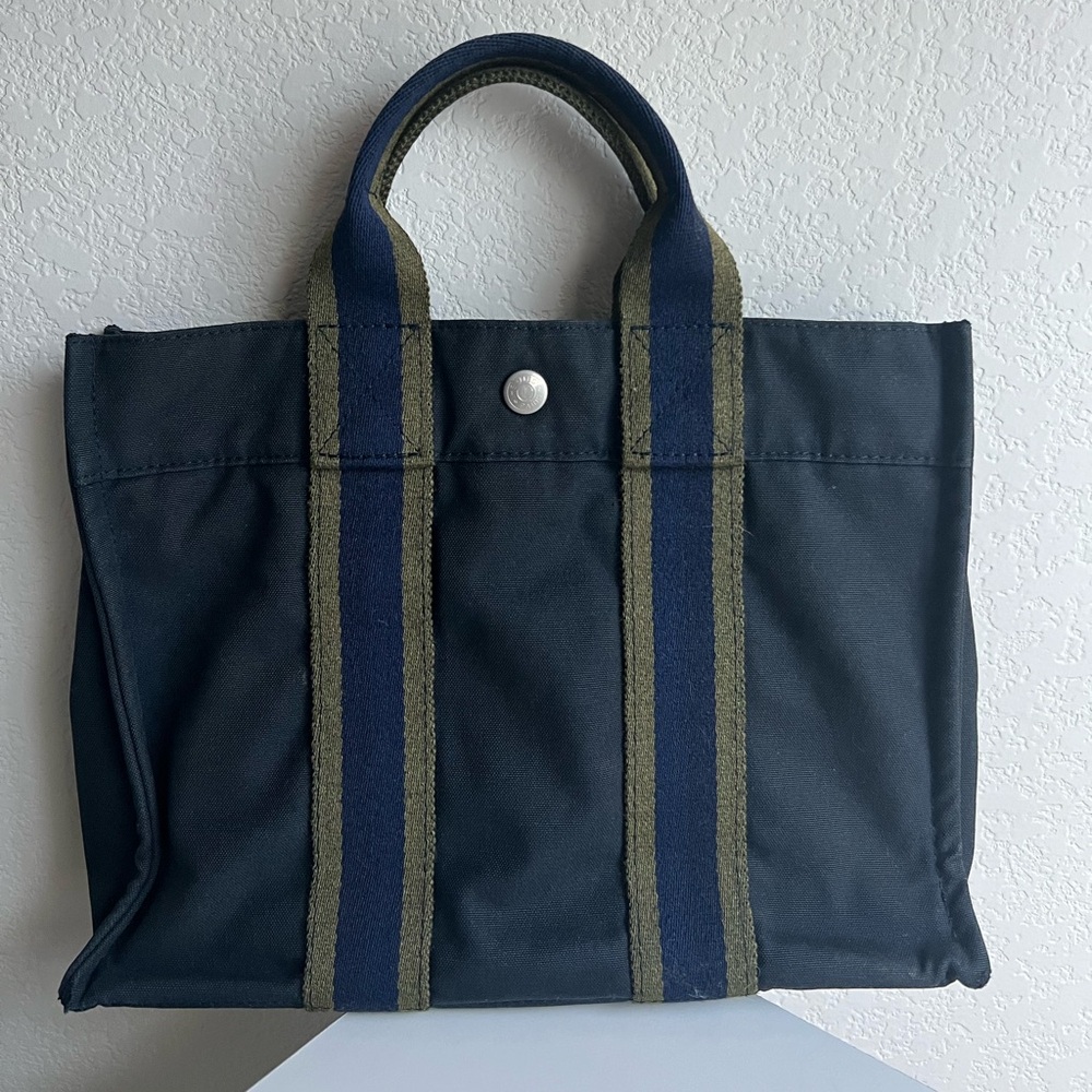 Hermes Black and Blue Men's Tote Bag